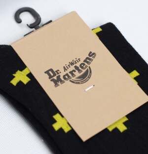 Dr. Martens Cross Logo Organic Cotton Blend Crew Socks Black